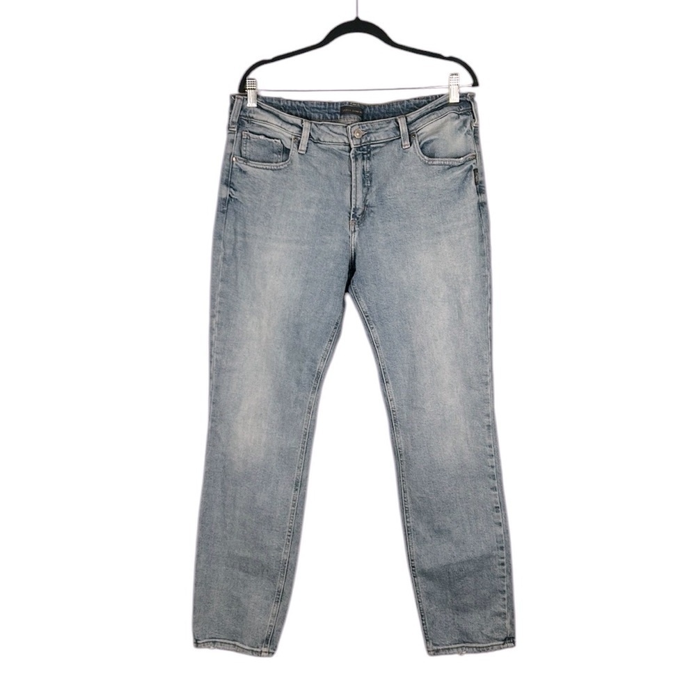 Silver Jeans Co. Light Wash Most Wanted High Rise Straight‎ Jeans Size 33